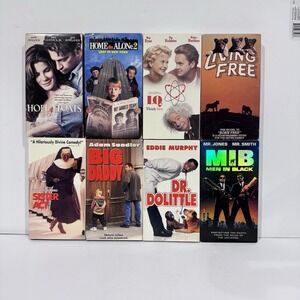 Lot Of 8 VHS Family Movies Sister Act IQ Hope Floats Dr Dolittle MIB Big‎ Daddy
